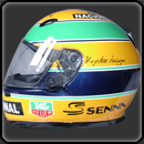 peinture replica Senna sur casque SHOEI 